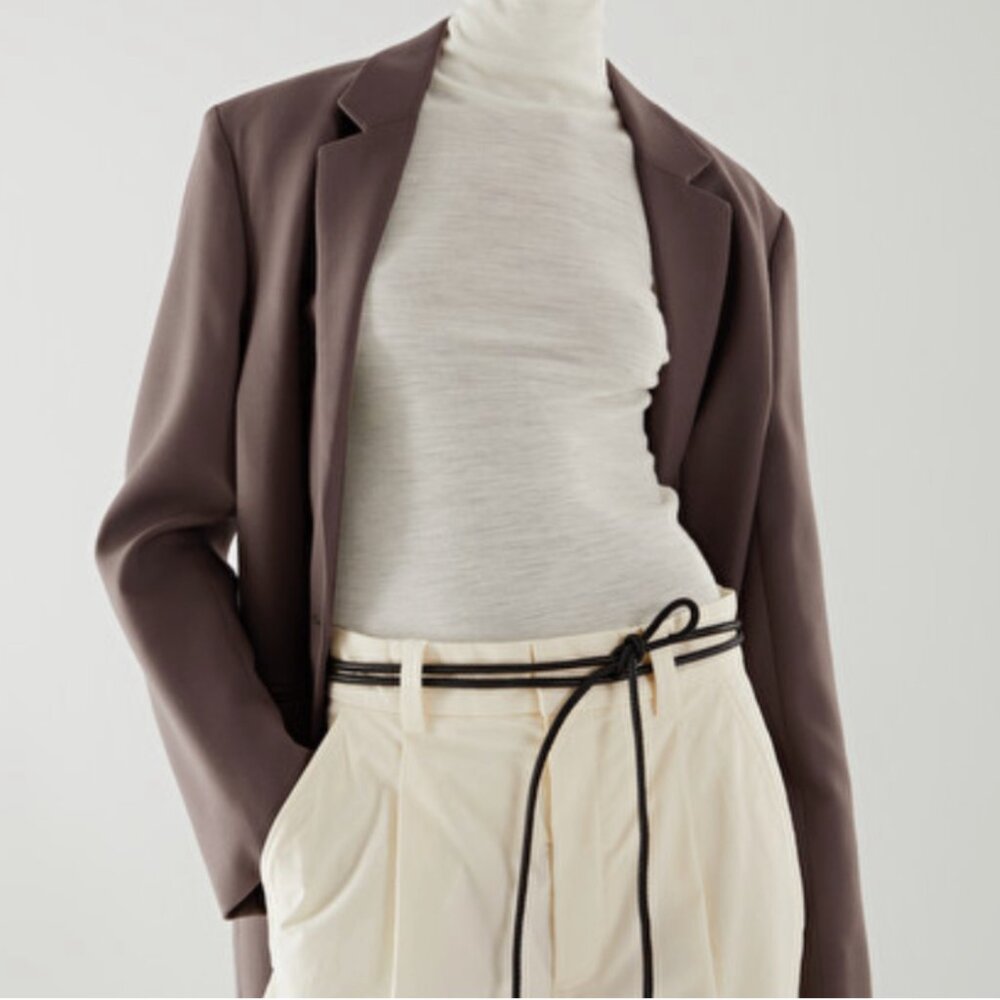 COS Black Thin Wrap Belt